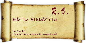 Rátz Viktória névjegykártya